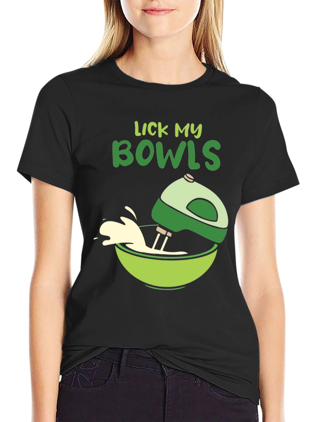 Lick My Bowls T-Shirt - Quirky Baking Humor