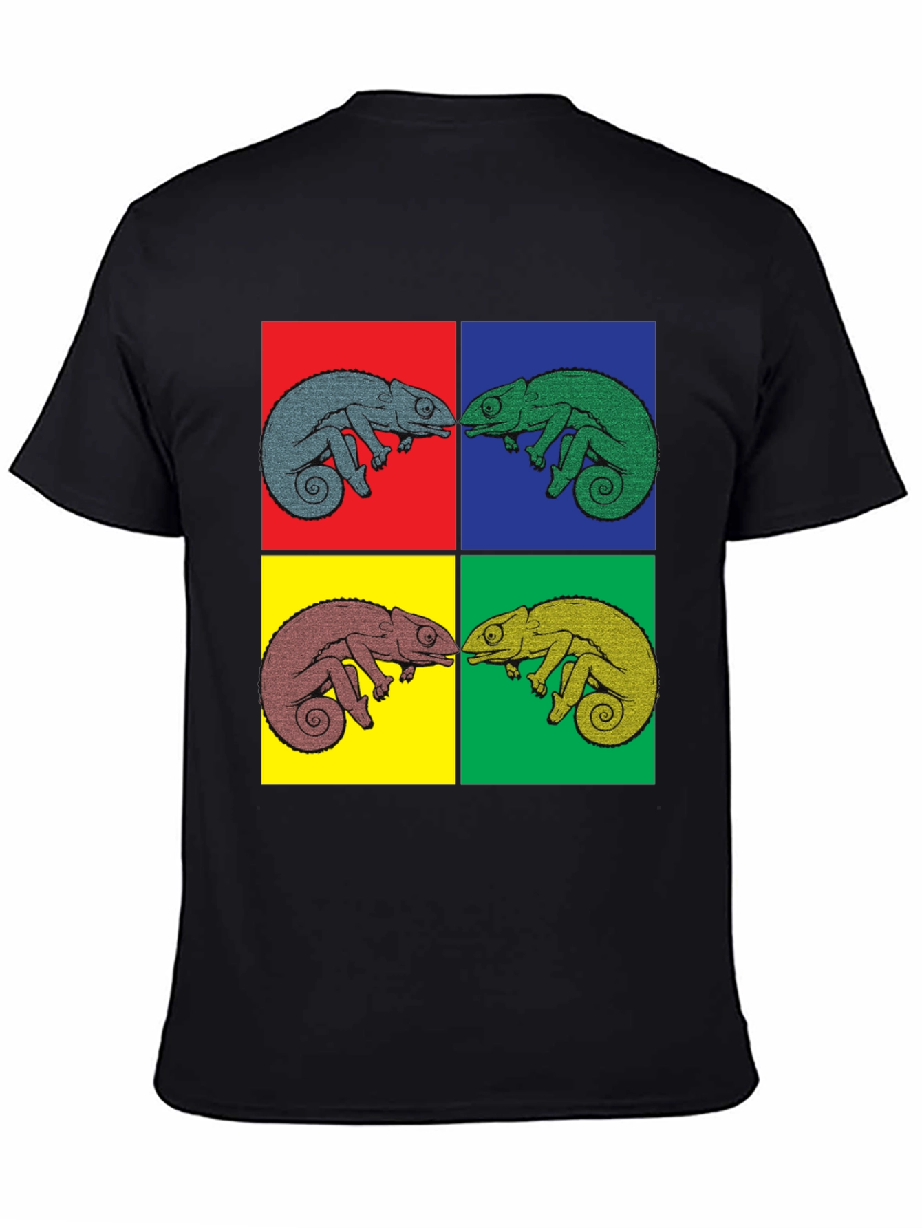 Pop Art Chameleon T-Shirt - Colorful Graphic Tee