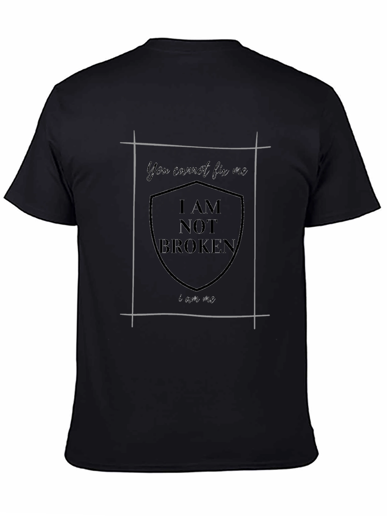 I Am Not Broken Graphic Tee - Black