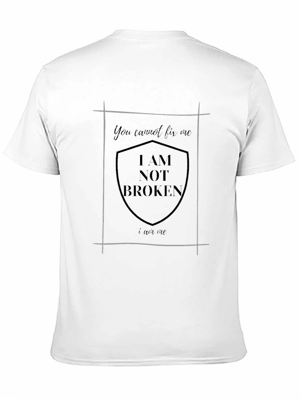I Am Not Broken Graphic Tee - Black