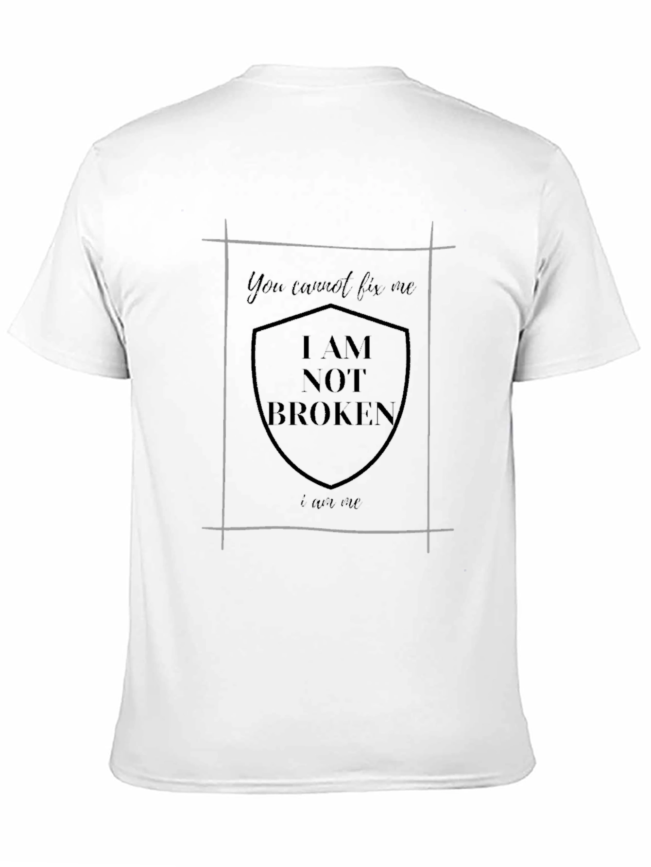 I Am Not Broken Graphic Tee - Black