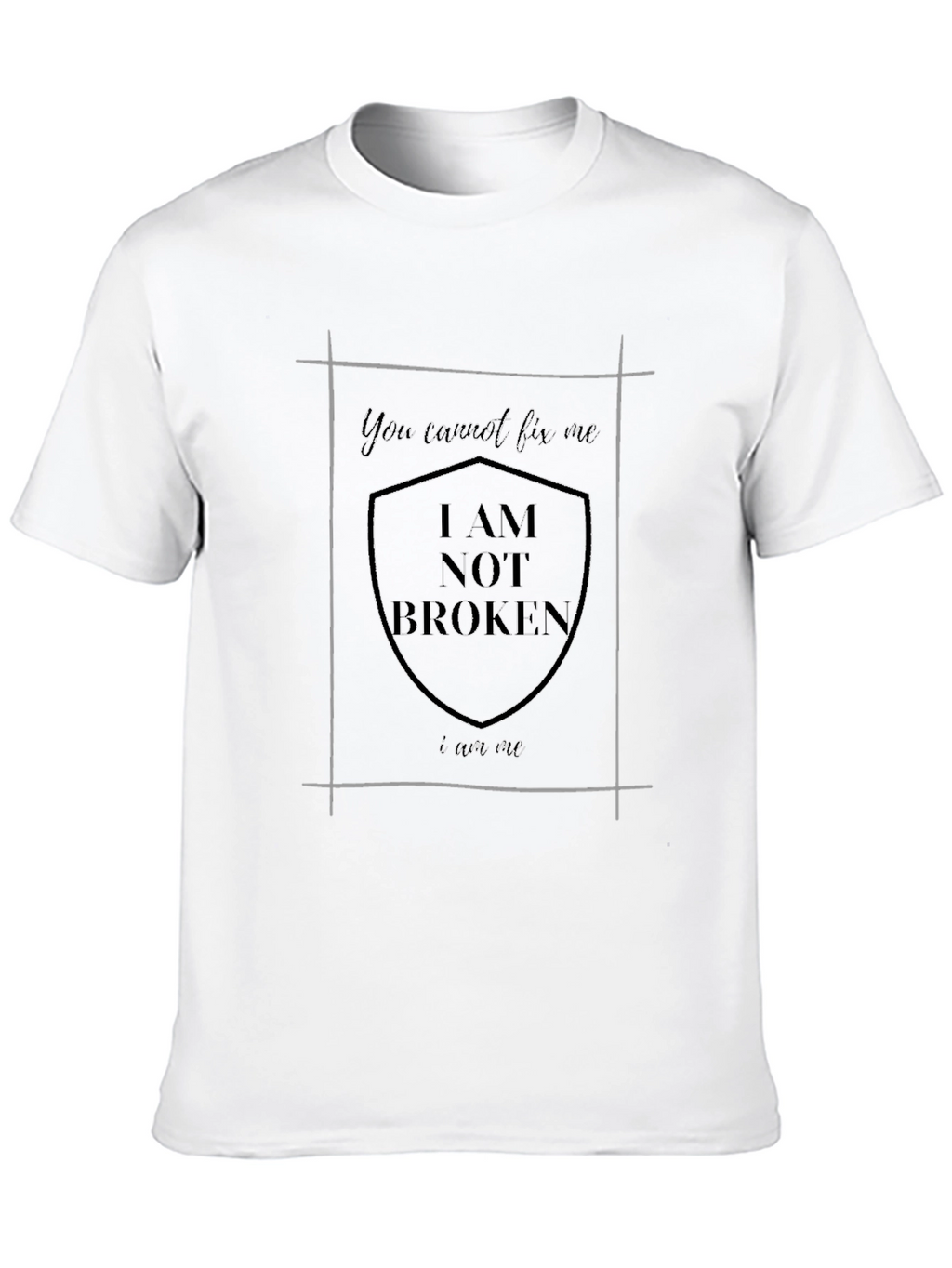 I Am Not Broken Graphic Tee - Black