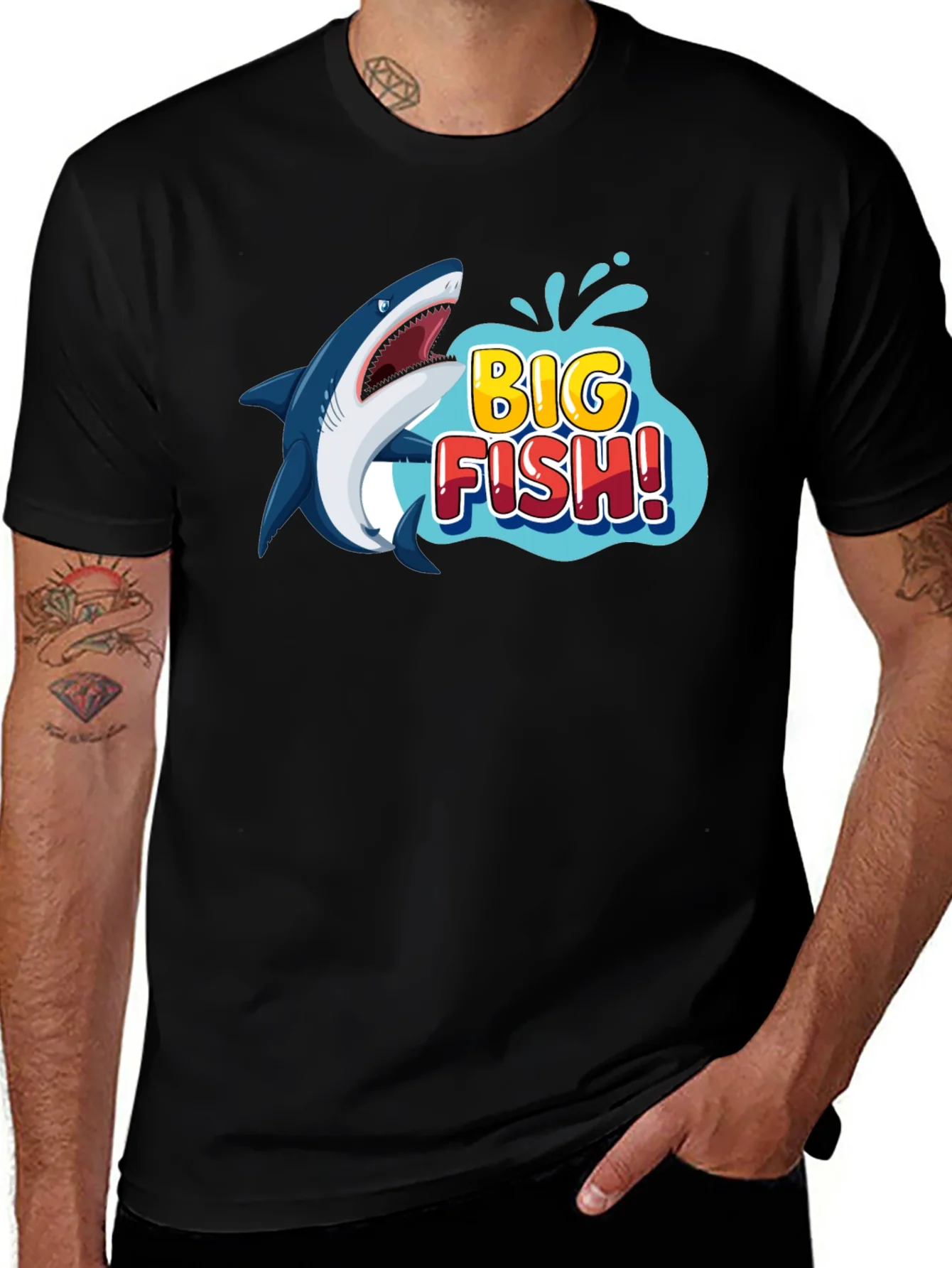 Big Fish Shark Graphic T-Shirt