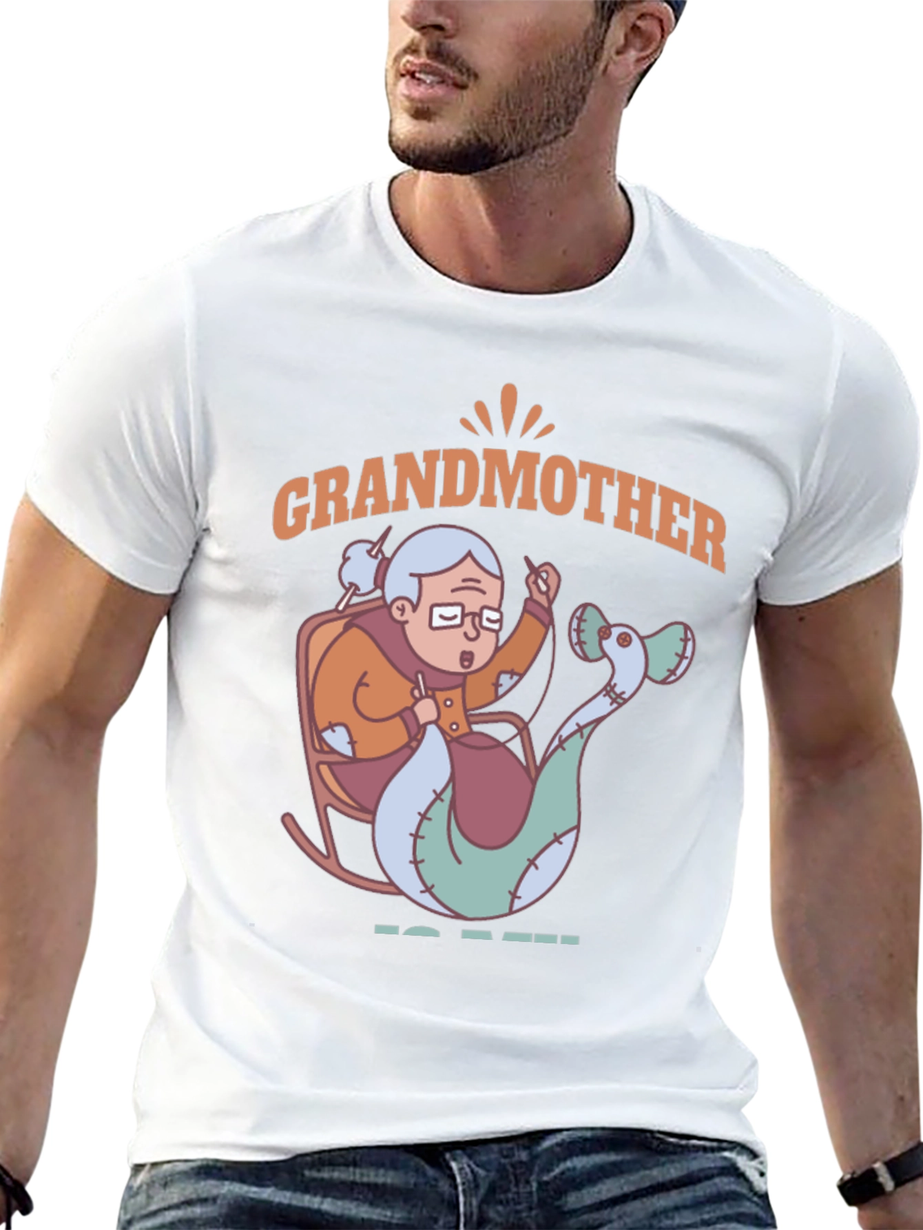 Grandmother Mermaid Knitting T-Shirt - Unique Gift Idea