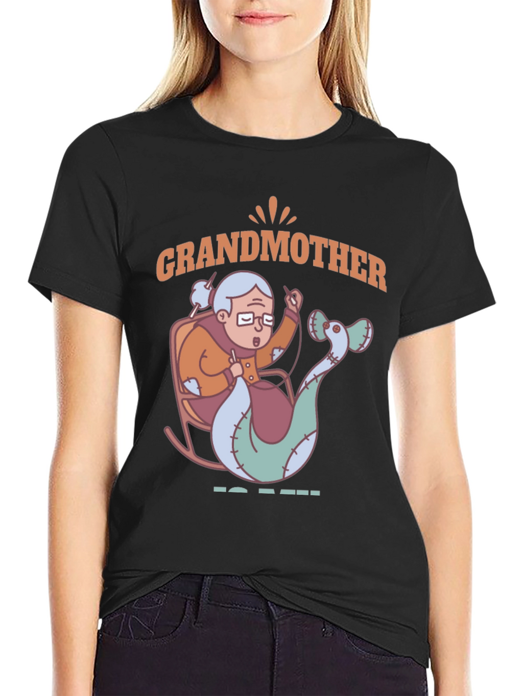 Grandmother Mermaid Knitting T-Shirt - Unique Gift Idea