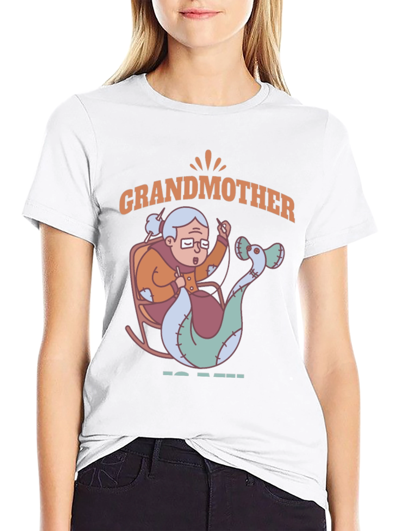 Grandmother Mermaid Knitting T-Shirt - Unique Gift Idea