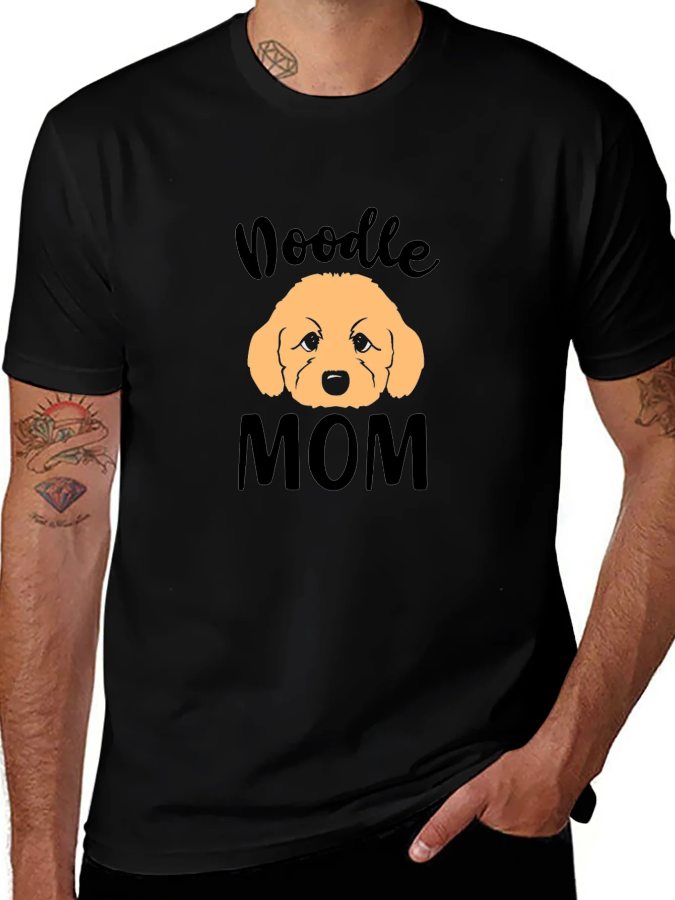 Doodle Mom Black T-Shirt