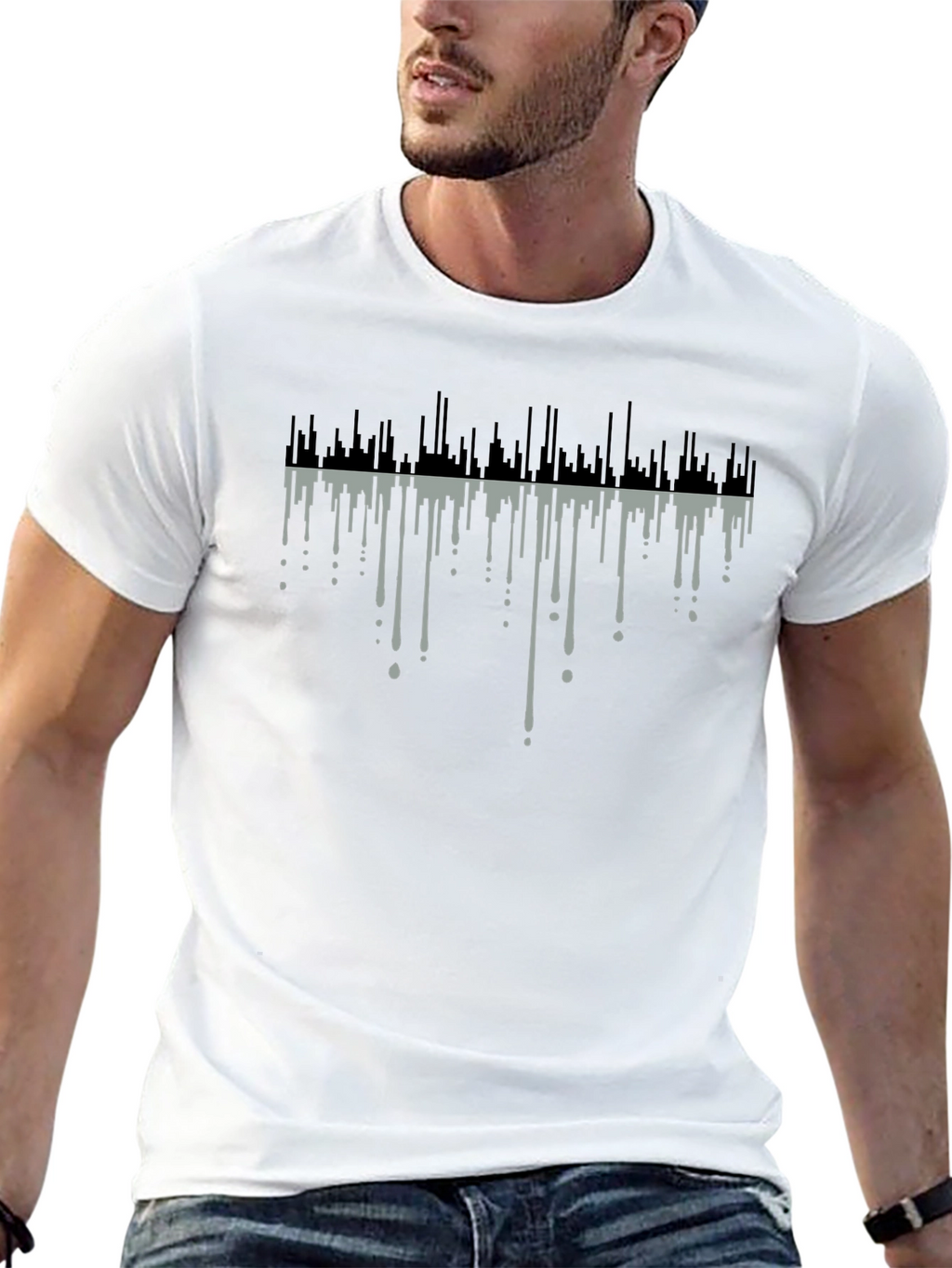 Abstract Drip Art Black T-Shirt