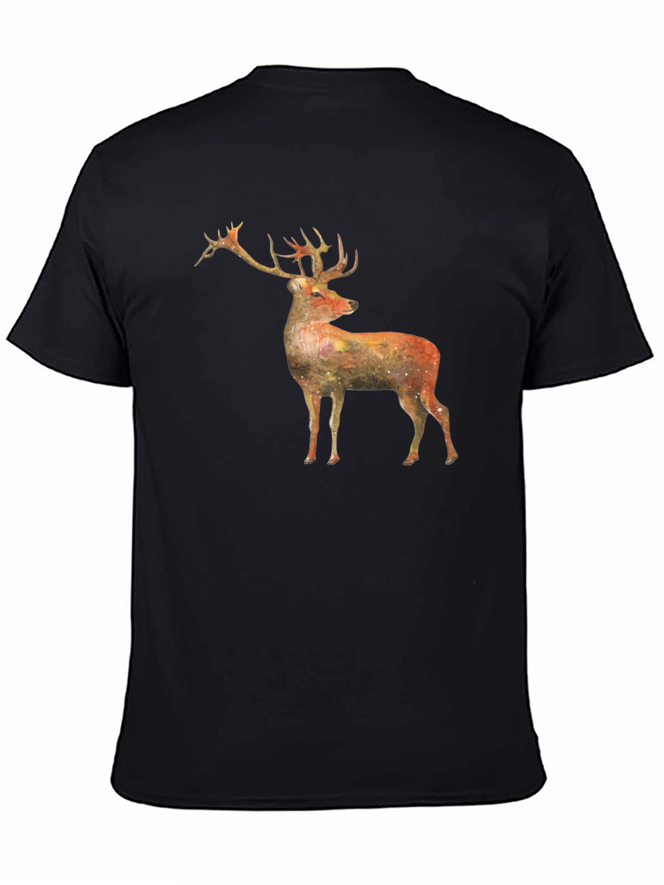 Stag Galaxy T-Shirt - Black Graphic Tee