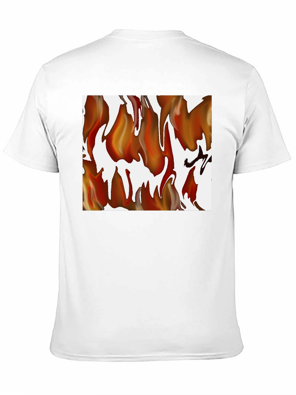 Fiery Flames Graphic Print Black T-Shirt