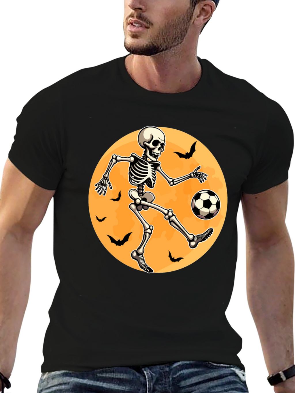 Halloween Skeleton Soccer T-Shirt