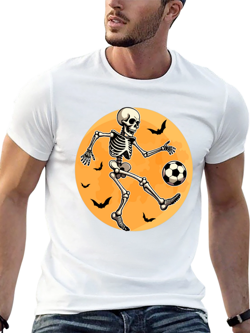 Halloween Skeleton Soccer T-Shirt