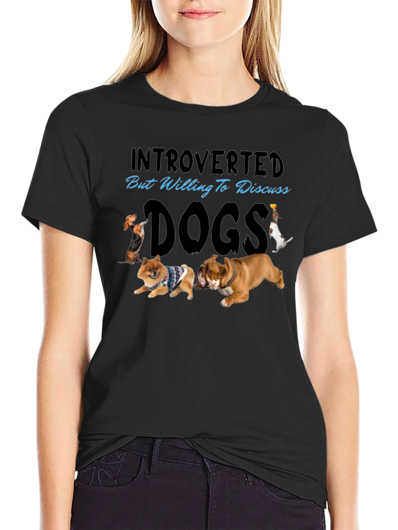 Introverted But Willing to Discuss Dogs T-Shirt