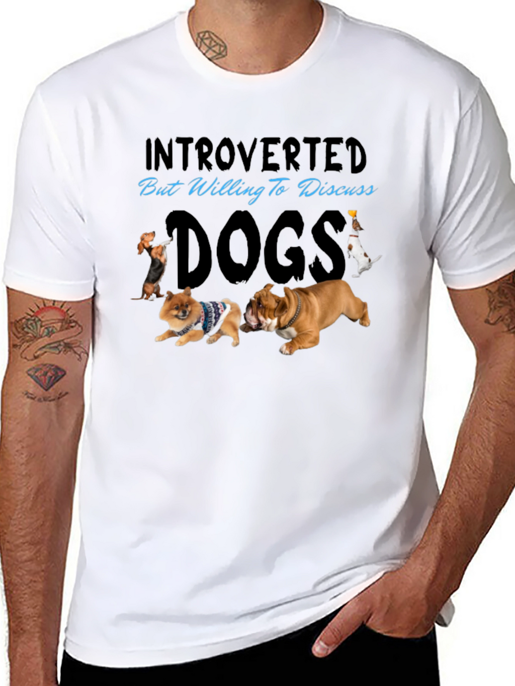 Introverted But Willing to Discuss Dogs T-Shirt