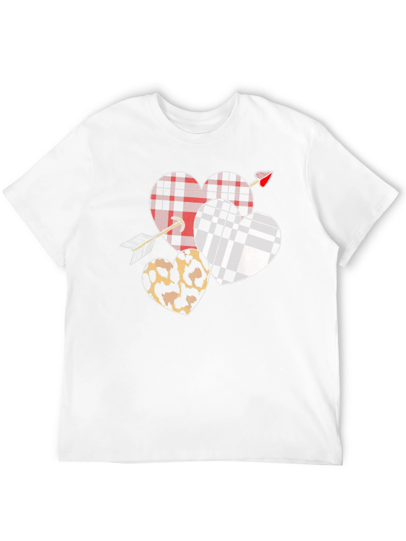 Heart Arrow T-Shirt Valentines Day Black Graphic Tee