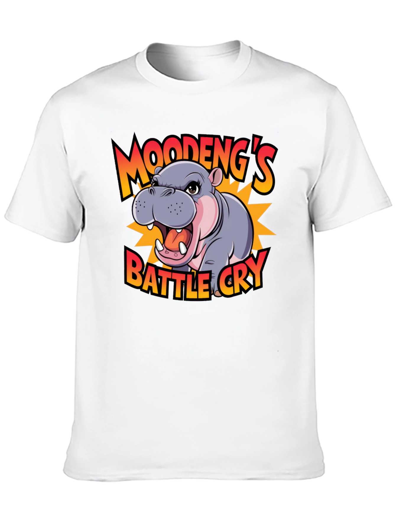 Moodengs Battle Cry Graphic Tee - Black