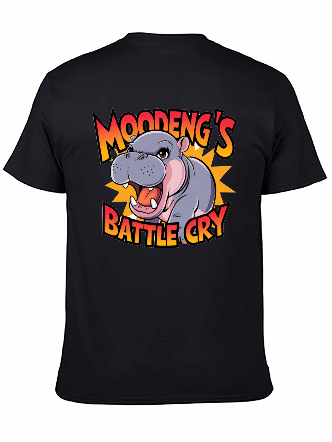 Moodengs Battle Cry Graphic Tee - Black