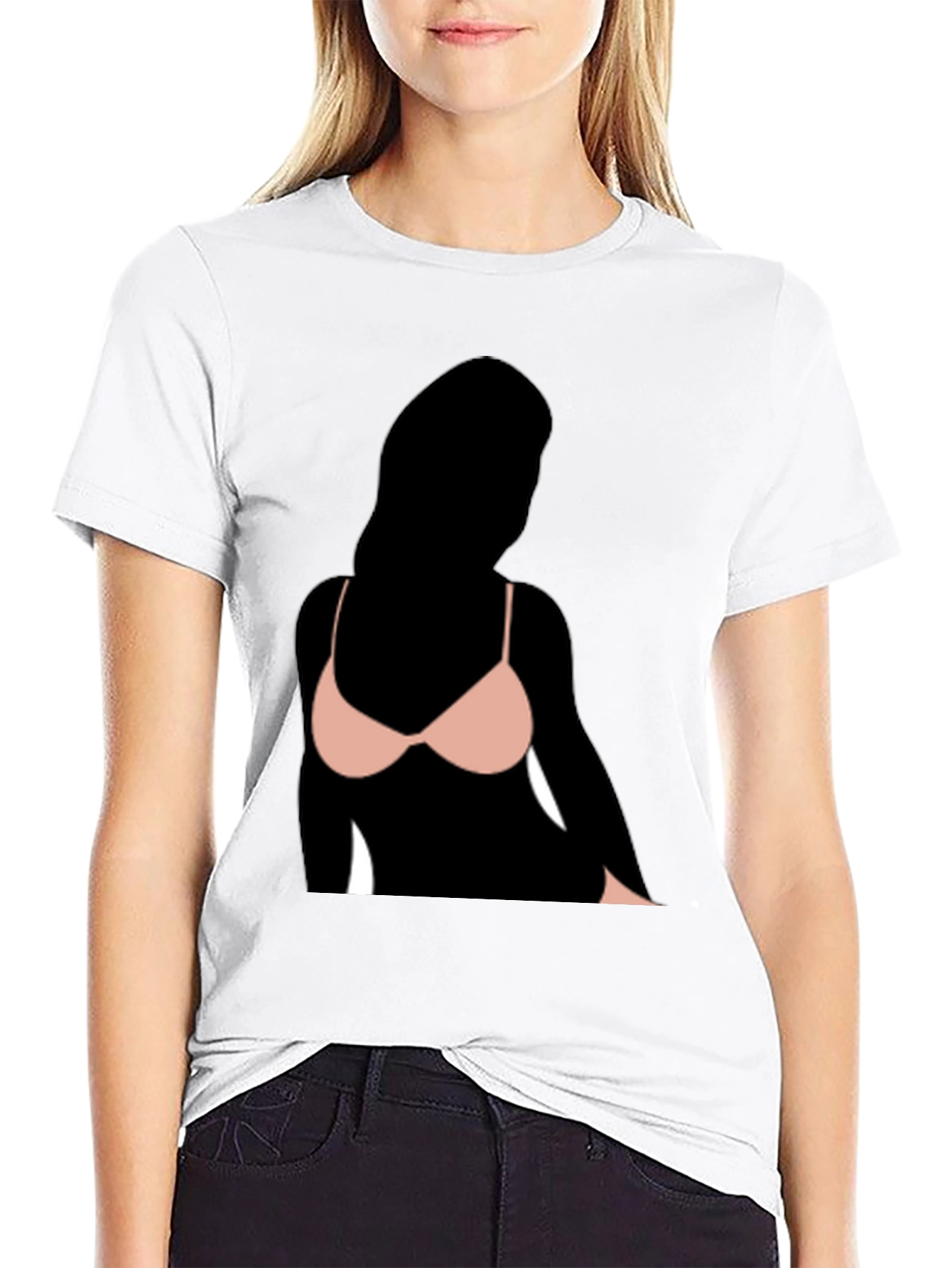Black T-Shirt with Graphic Print
