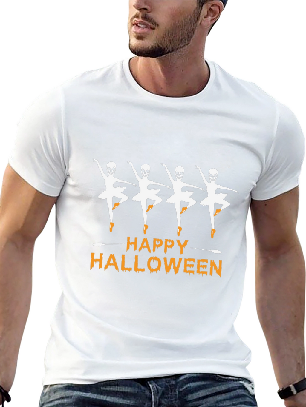 Skeleton Ballerina Halloween T-Shirt