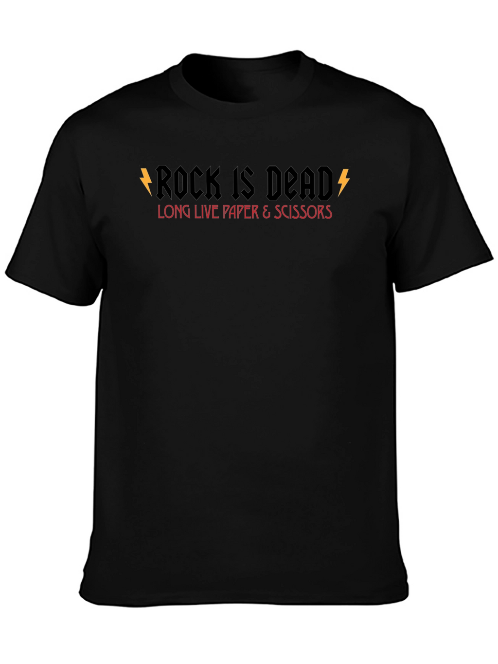 Rock Is Dead Graphic Tee - Mens Black T-Shirt