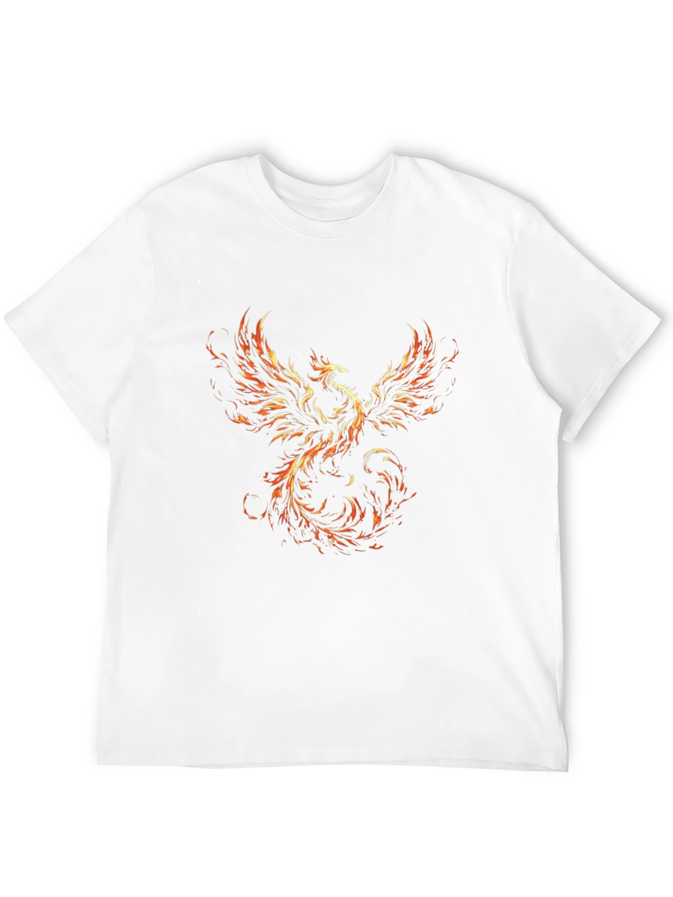 Fiery Phoenix Graphic Black T-Shirt
