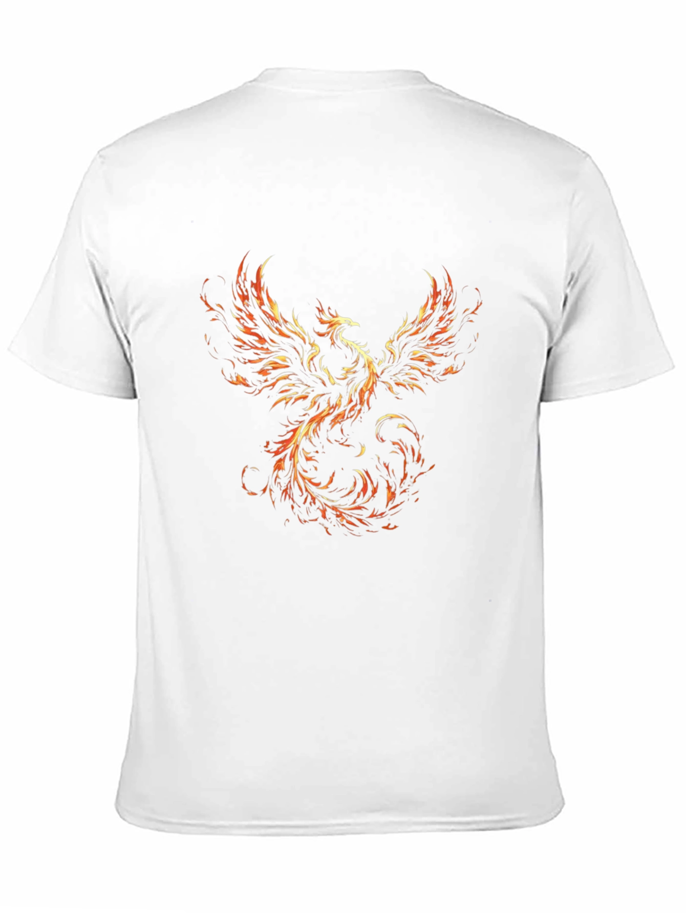 Fiery Phoenix Graphic Black T-Shirt
