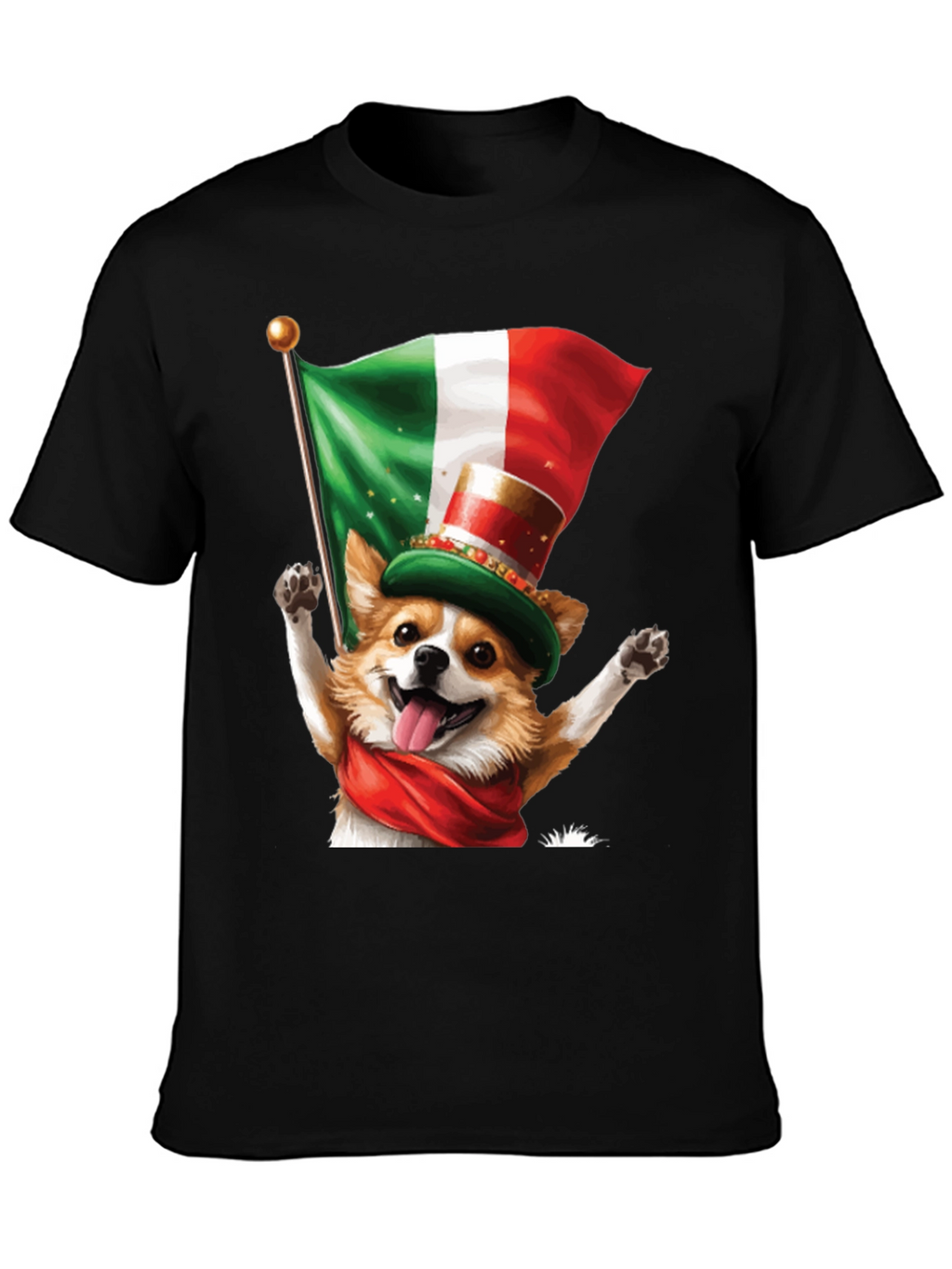 Italian Pride Dog Graphic Tee - St. Patricks Day