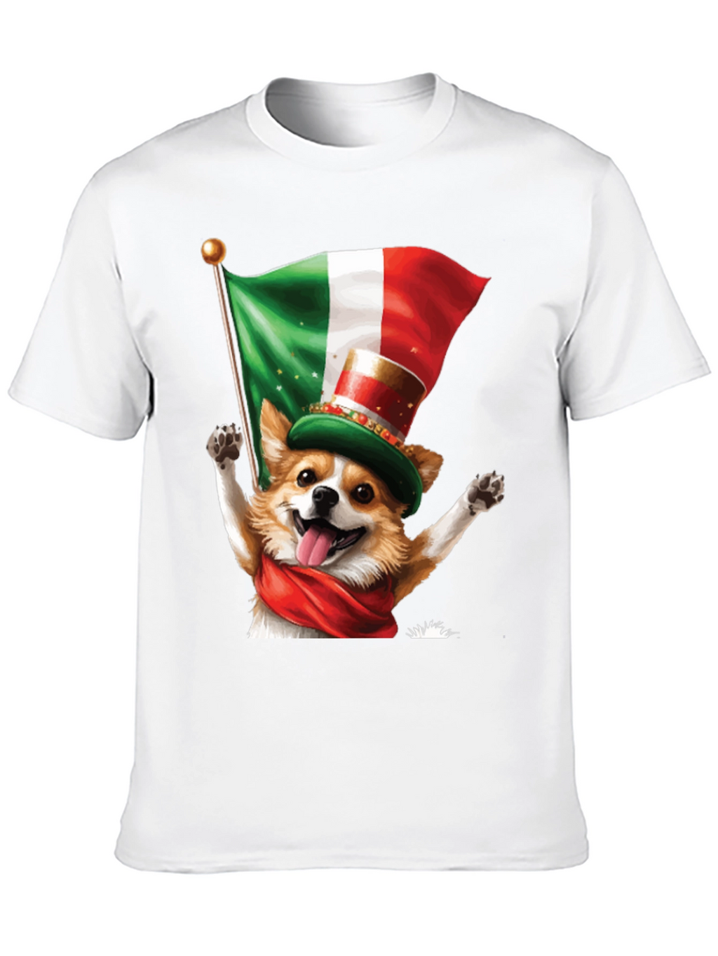 Italian Pride Dog Graphic Tee - St. Patricks Day