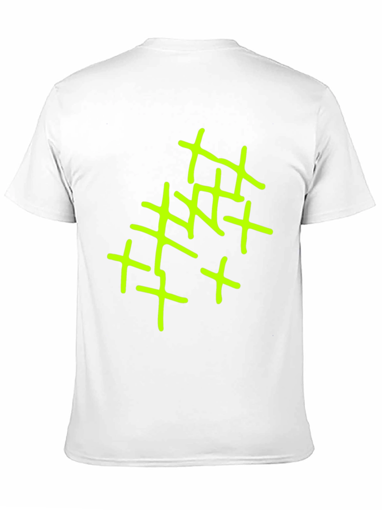 Abstract Cross Design Mens Black T-Shirt