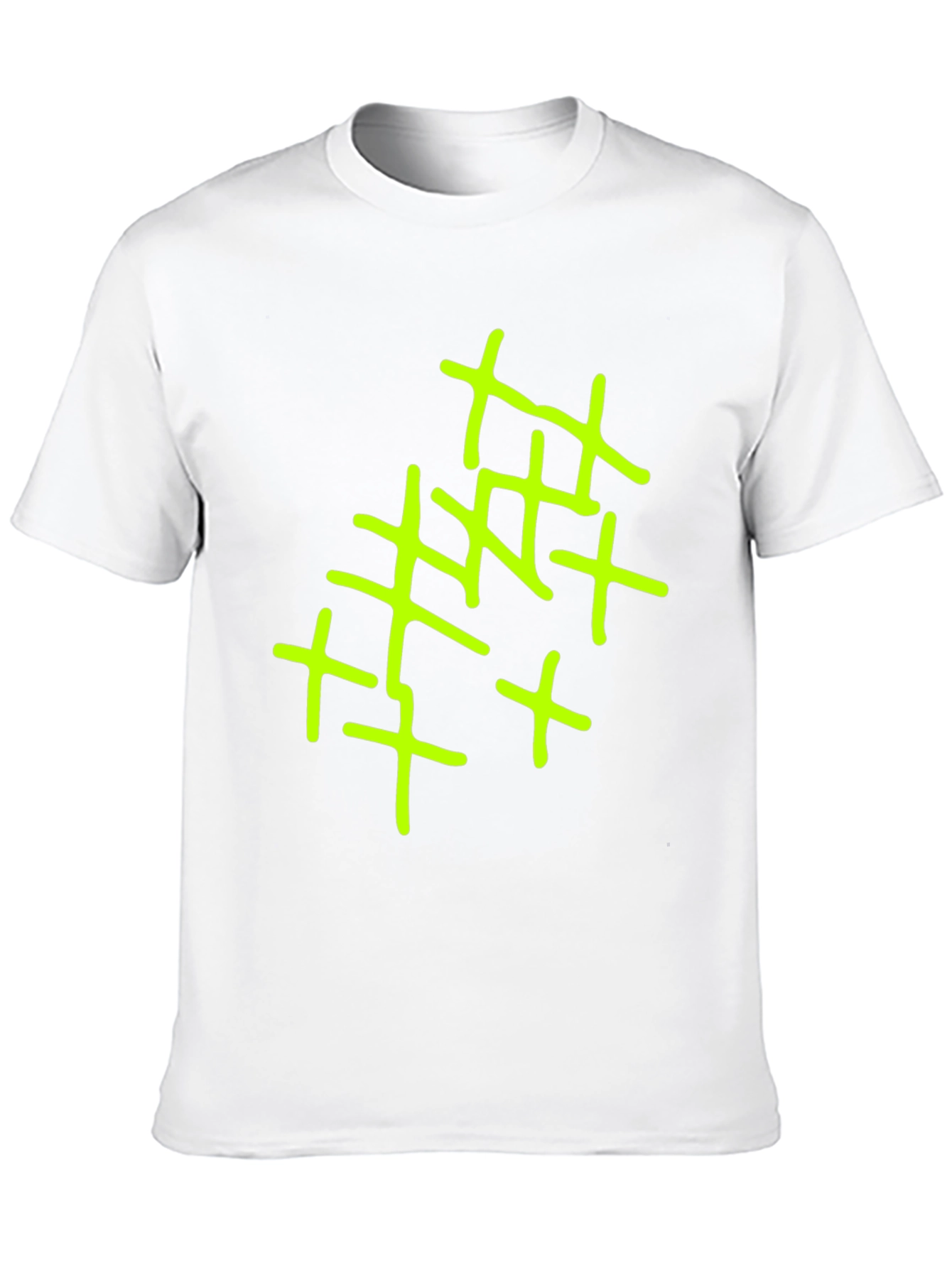 Abstract Cross Design Mens Black T-Shirt