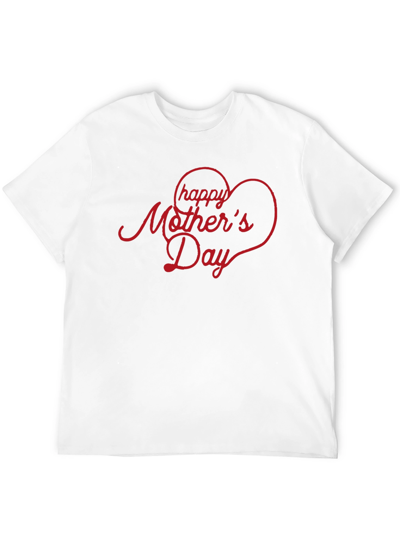 Happy Mothers Day Heart T-Shirt - Black
