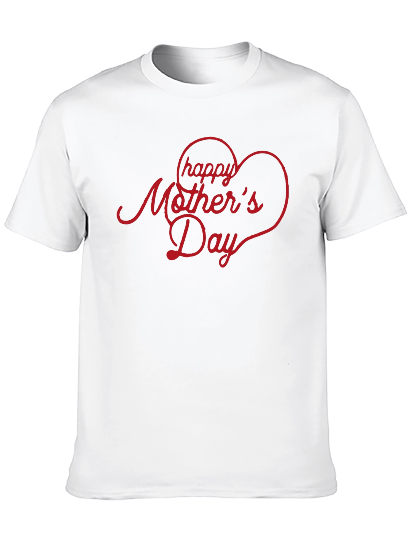 Happy Mothers Day Heart T-Shirt - Black