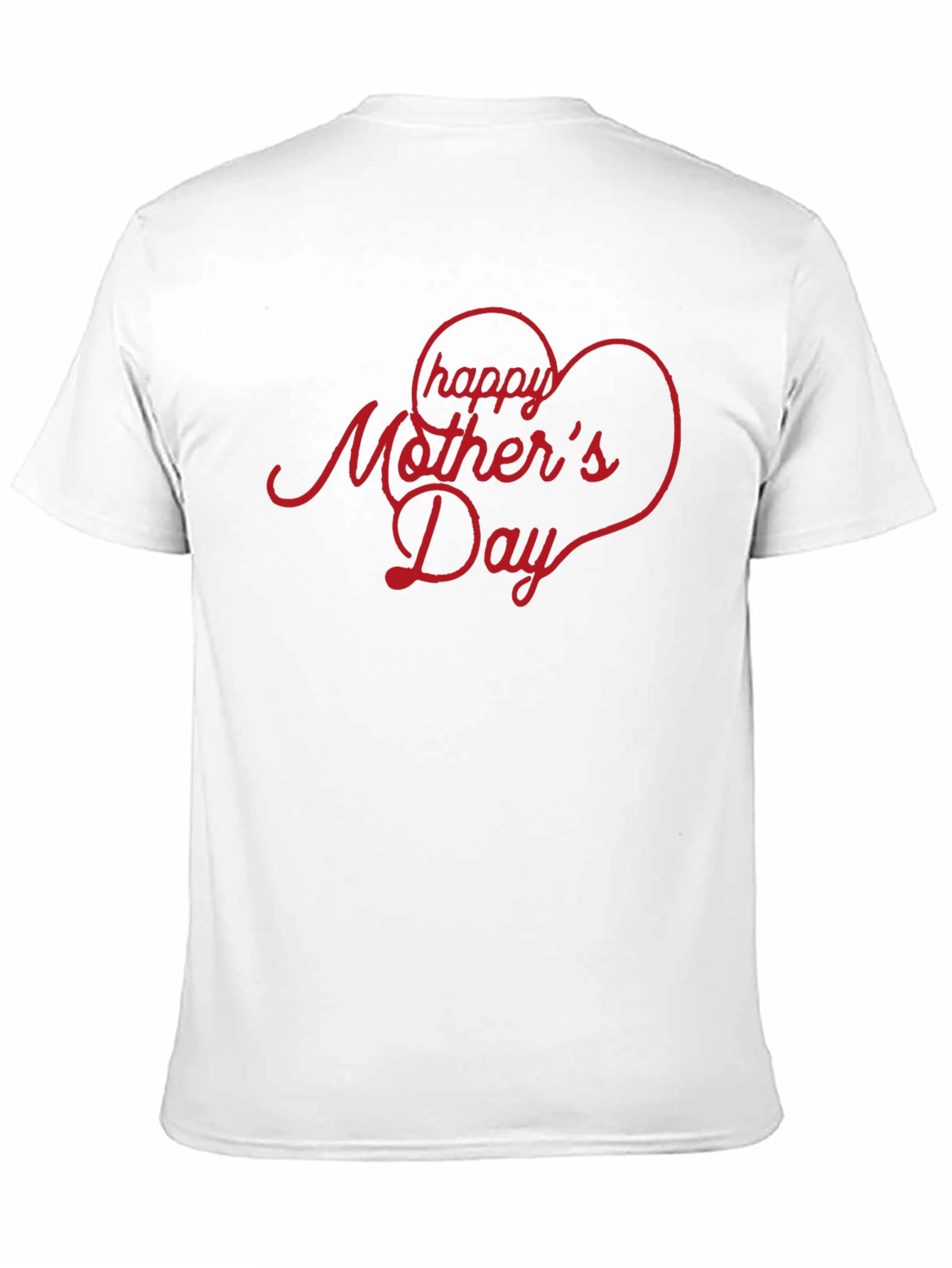 Happy Mothers Day Heart T-Shirt - Black