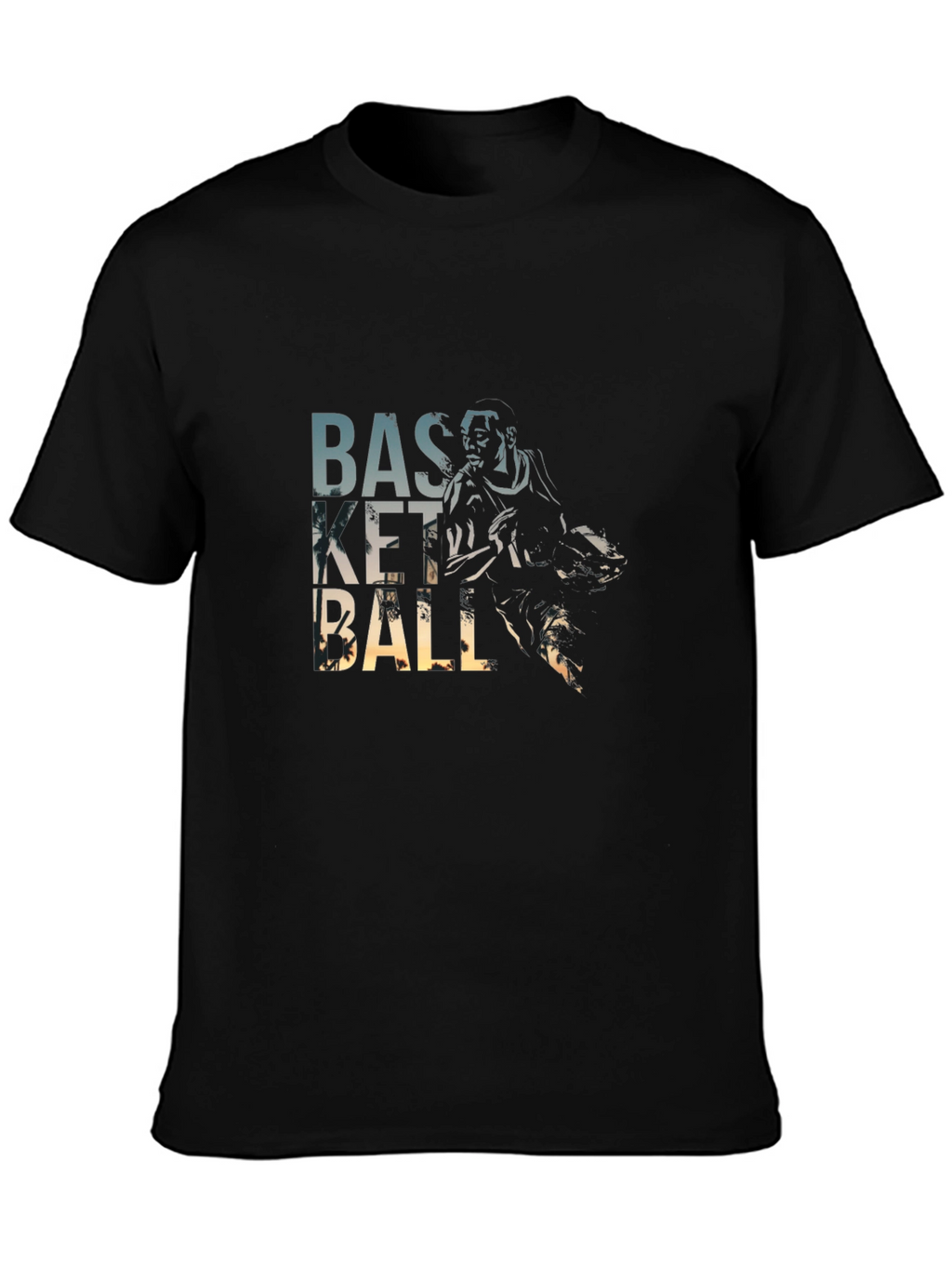 Basketball Player Graphic T-Shirt - Black