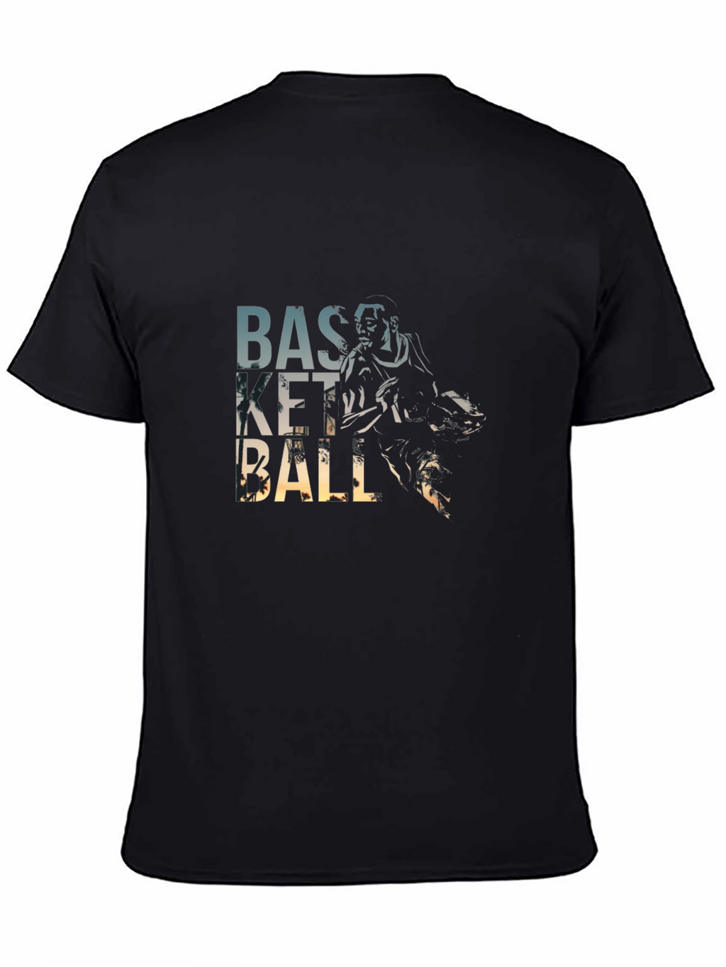 Basketball Player Graphic T-Shirt - Black