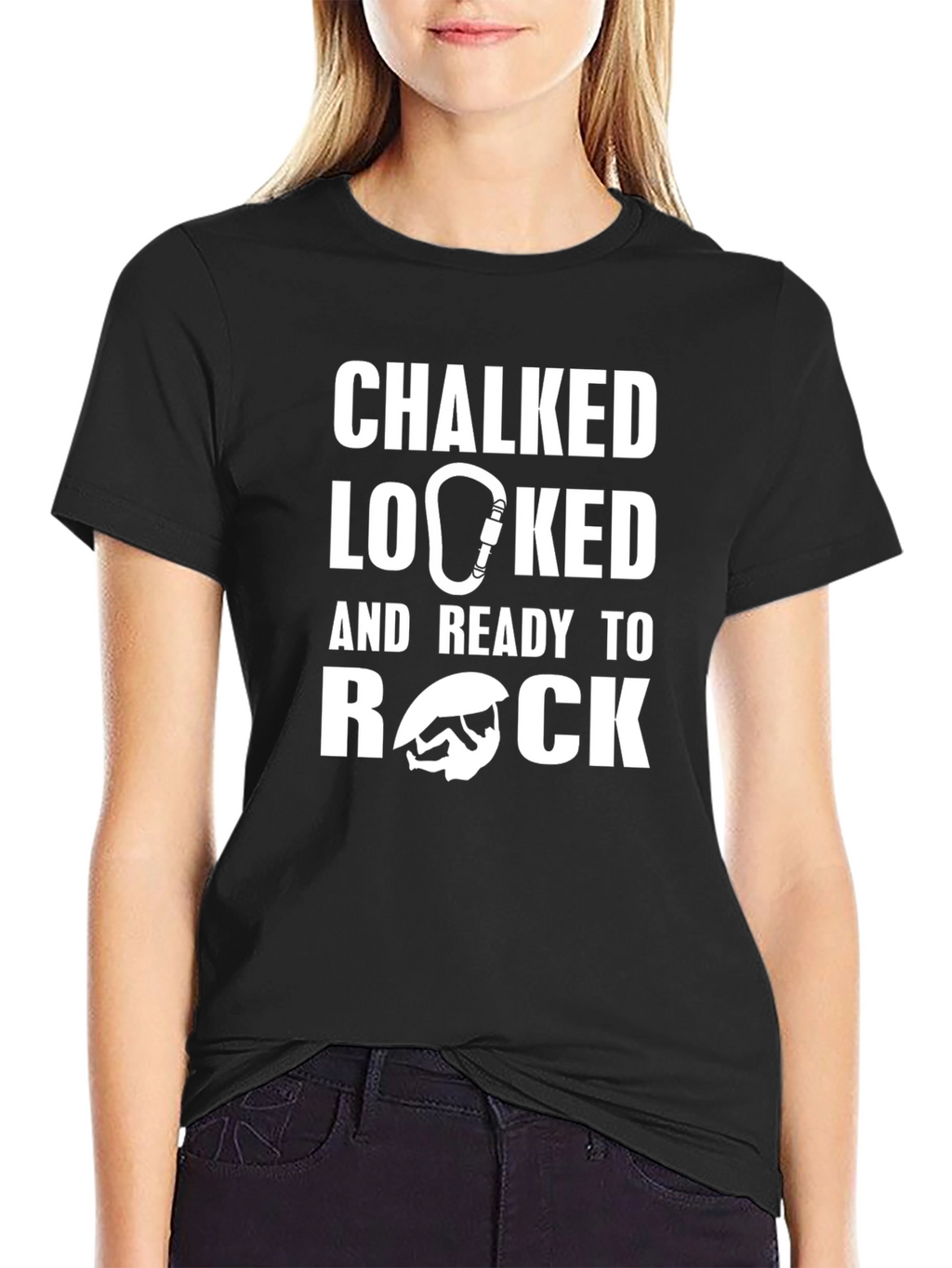 Chalked Locked and Ready to Rock Climbing T-Shirt