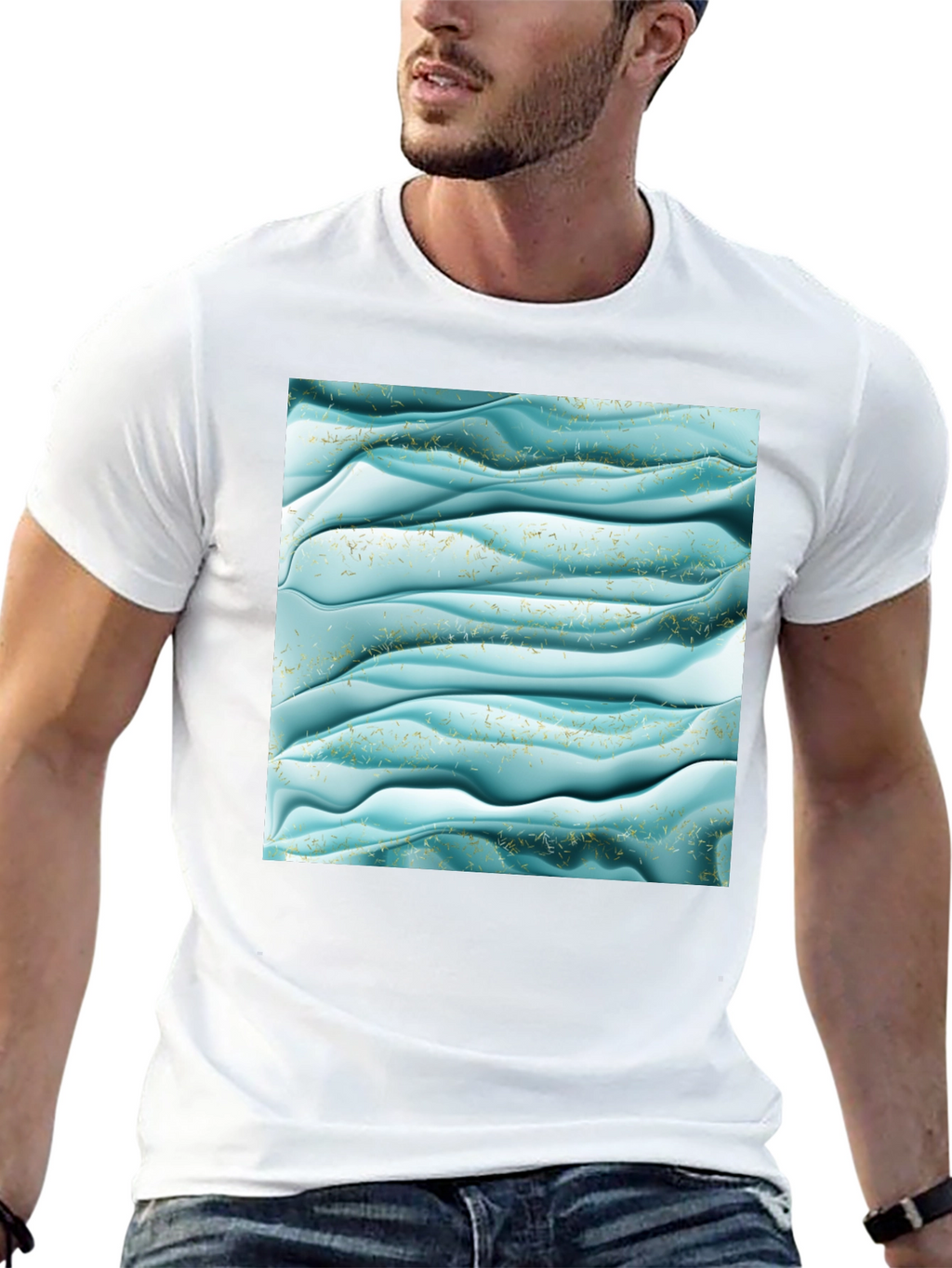 Abstract Wave Pattern T-Shirt