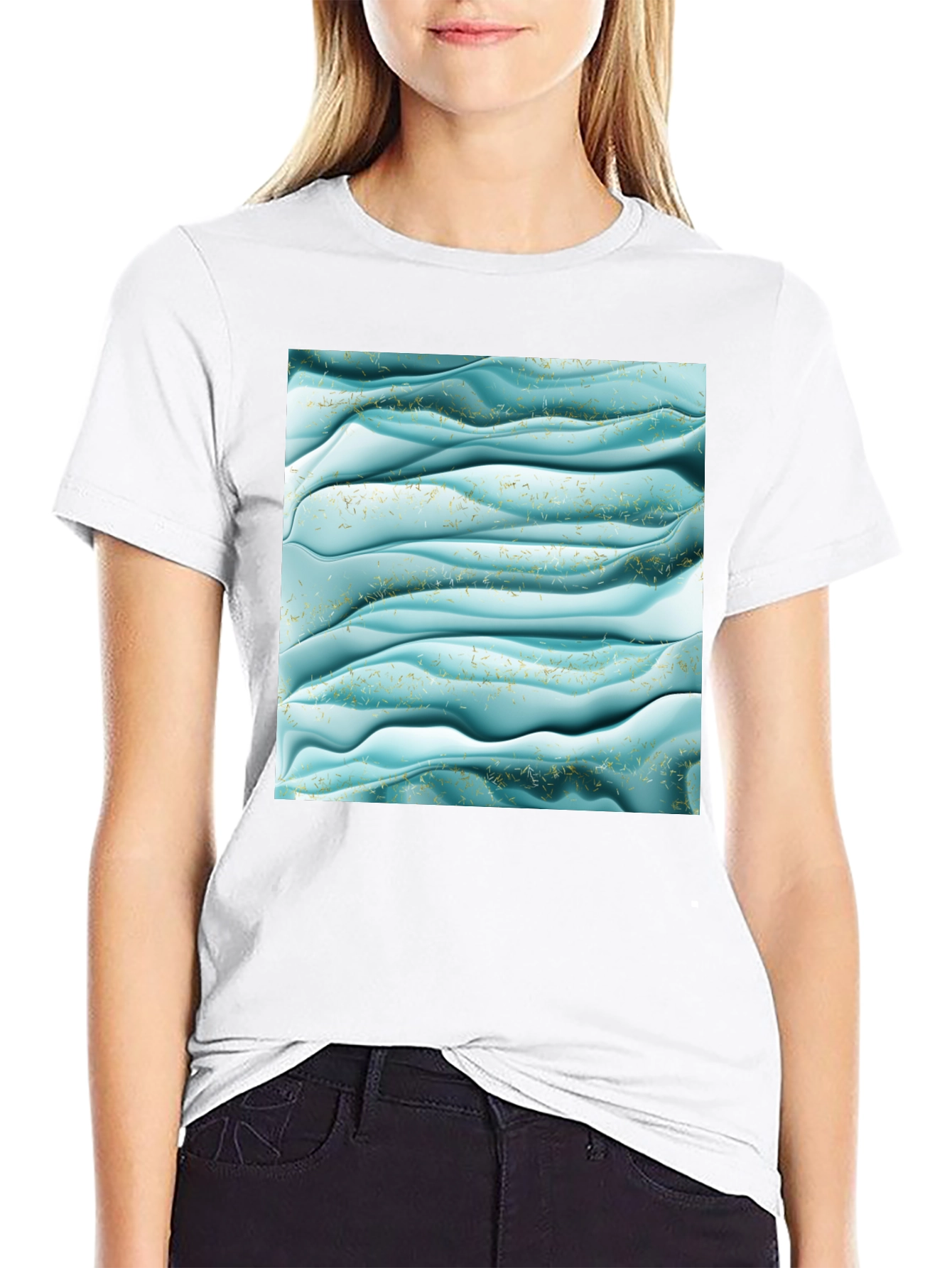 Abstract Wave Pattern T-Shirt