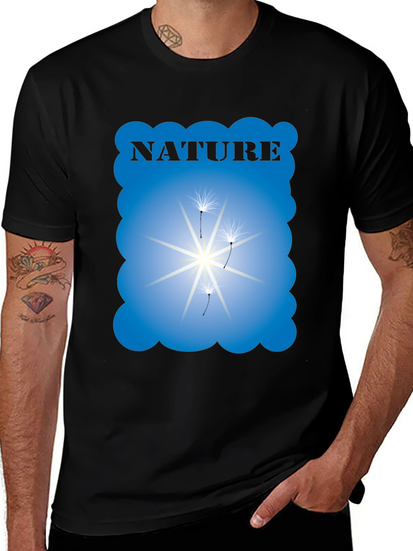 Nature Graphic Black T-Shirt