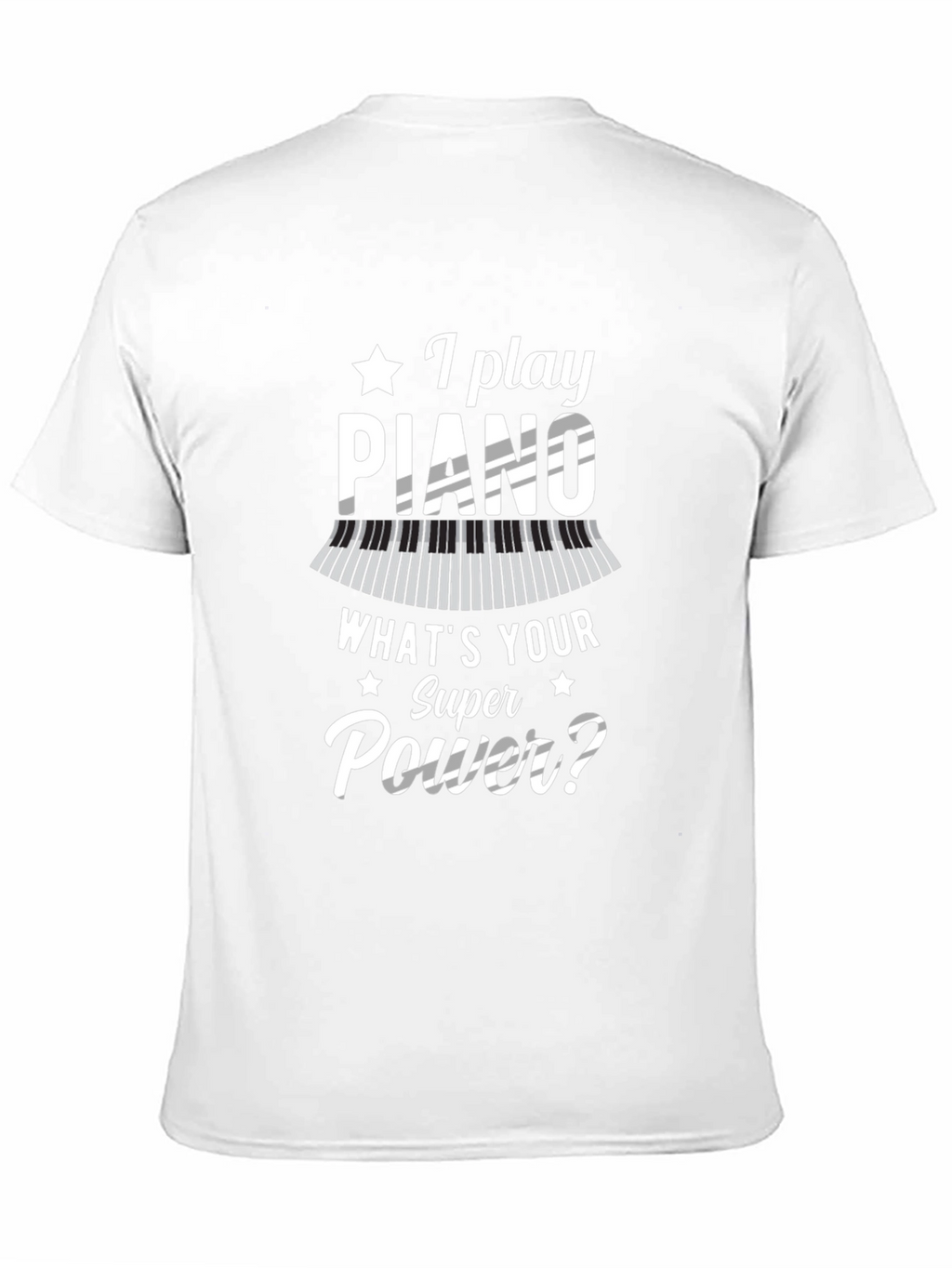 Piano Superpower Black Graphic T-Shirt