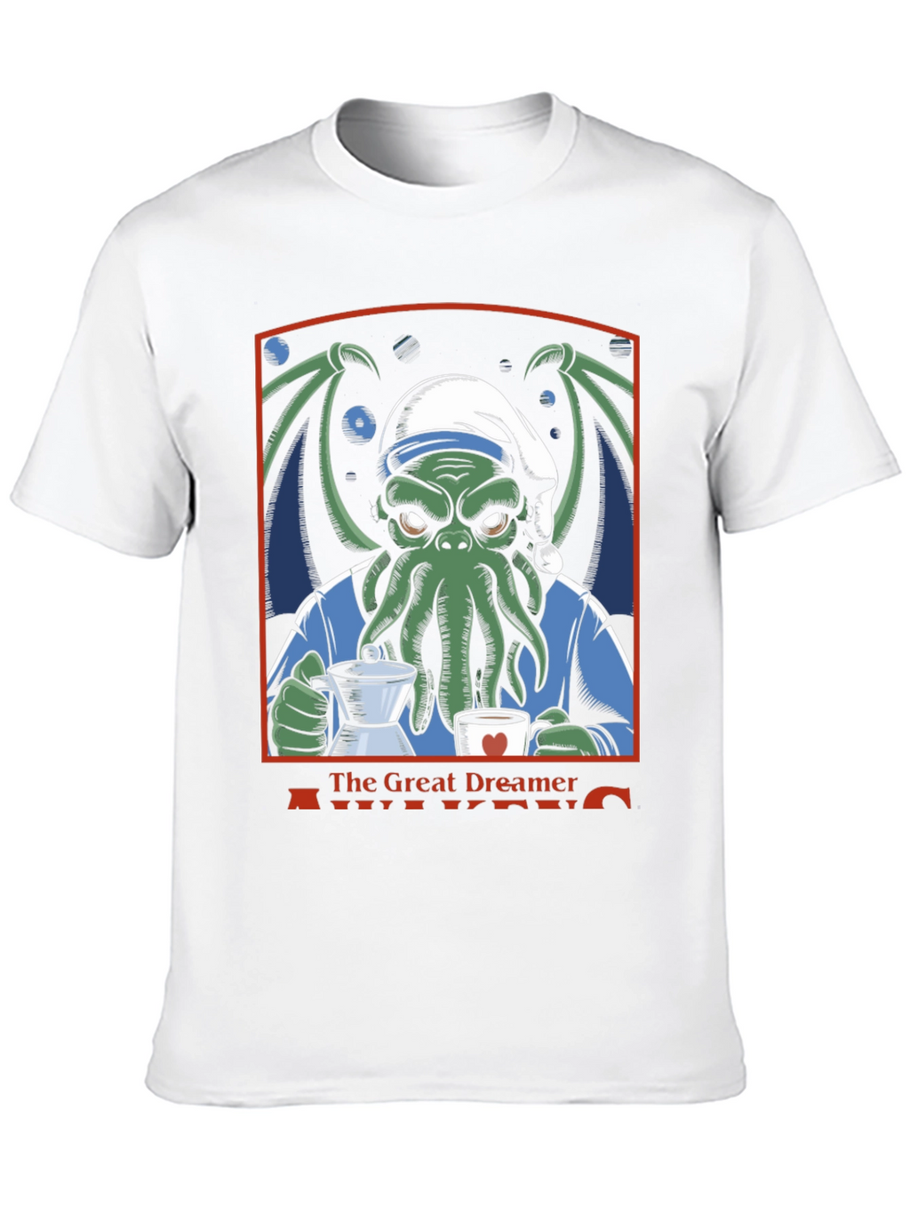 The Great Dreamer Awakens Cthulhu Coffee T-Shirt