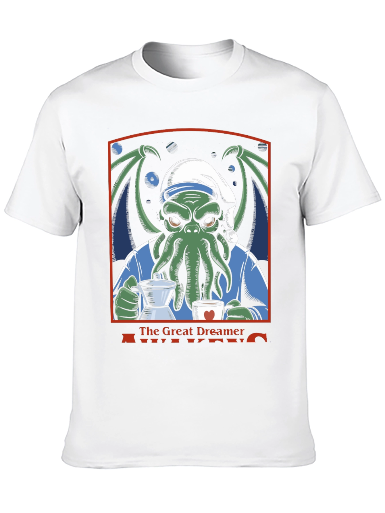 The Great Dreamer Awakens Cthulhu Coffee T-Shirt