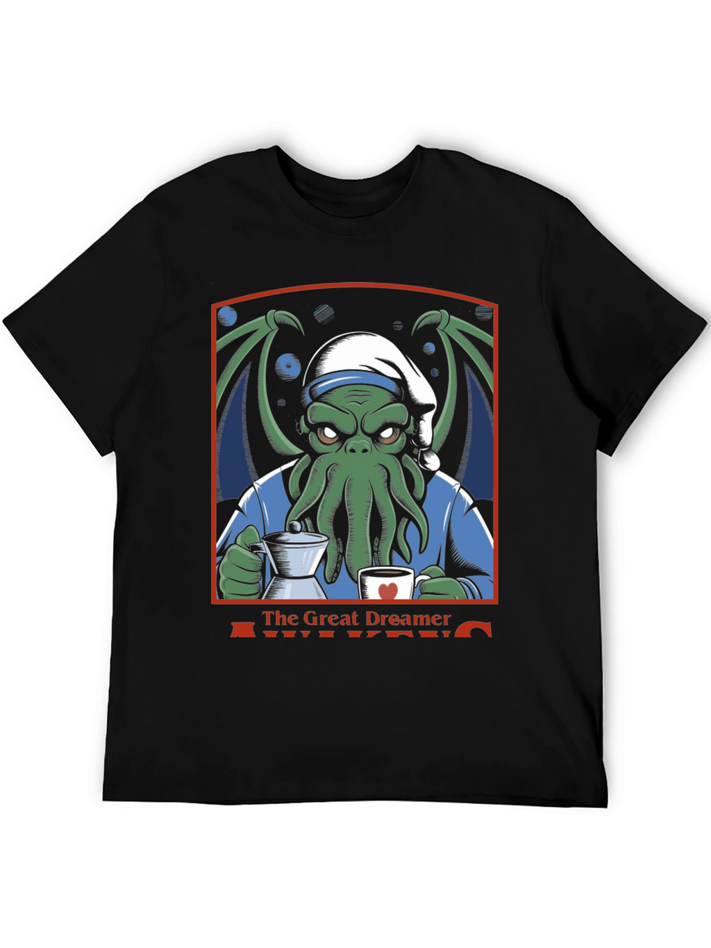 The Great Dreamer Awakens Cthulhu Coffee T-Shirt