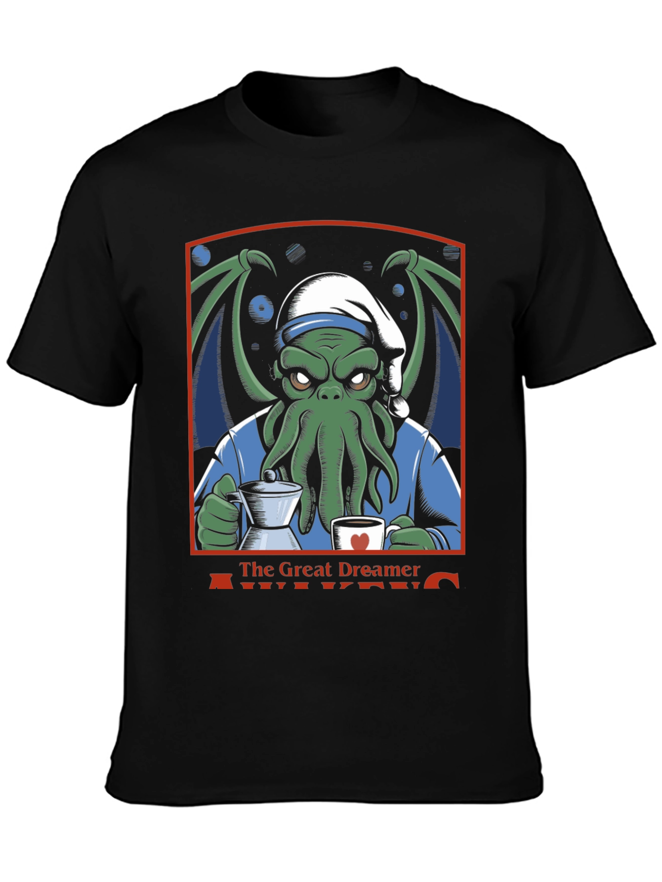 The Great Dreamer Awakens Cthulhu Coffee T-Shirt