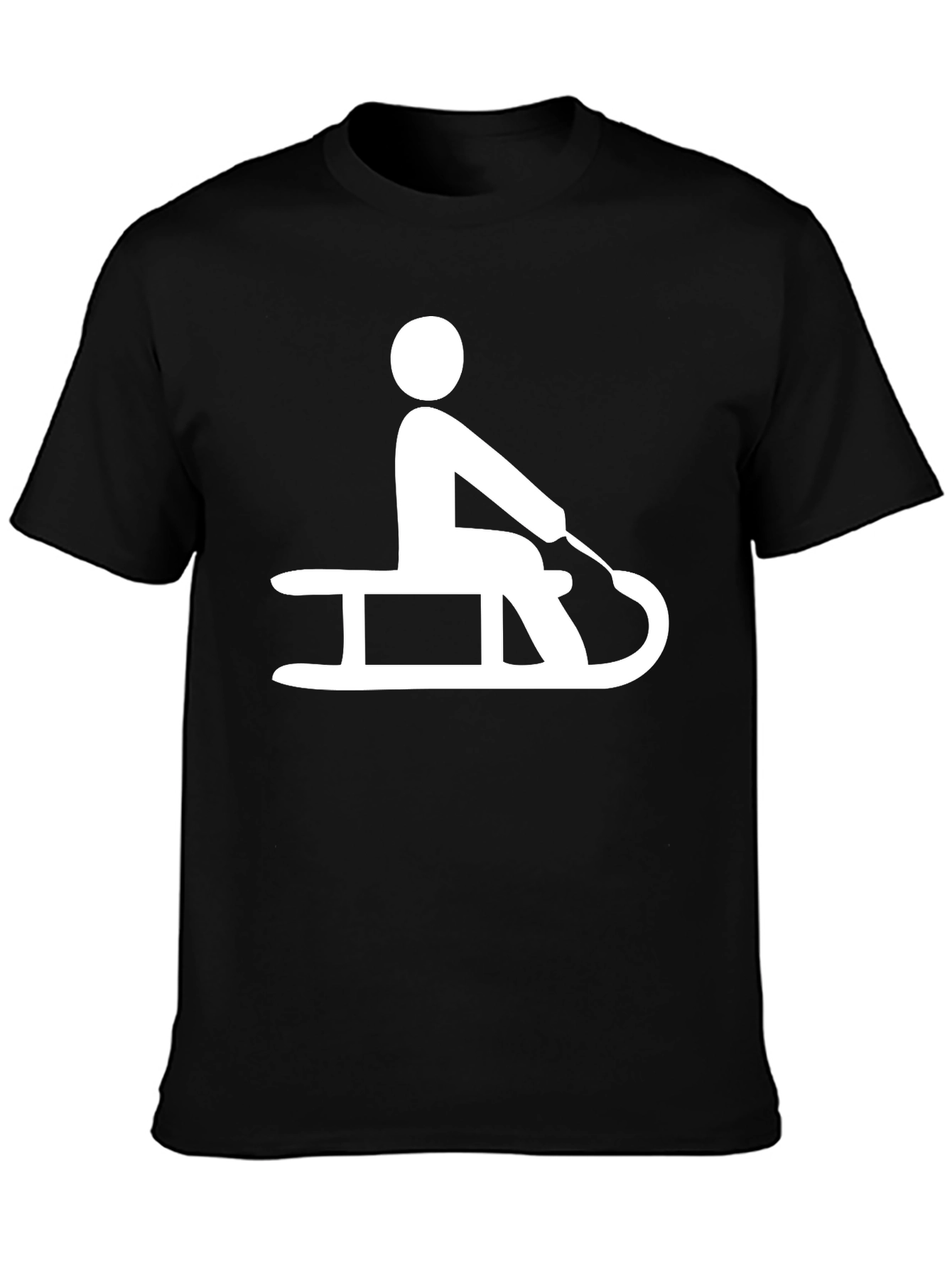 Sledding T-Shirt: Black Graphic Tee