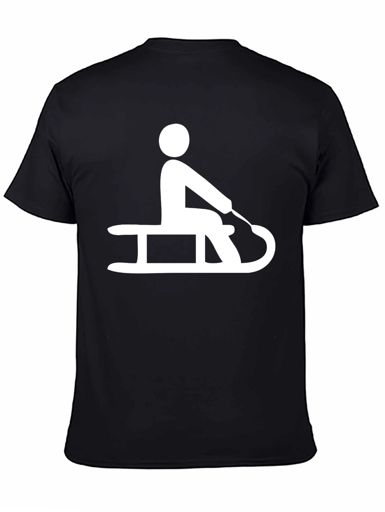 Sledding T-Shirt: Black Graphic Tee