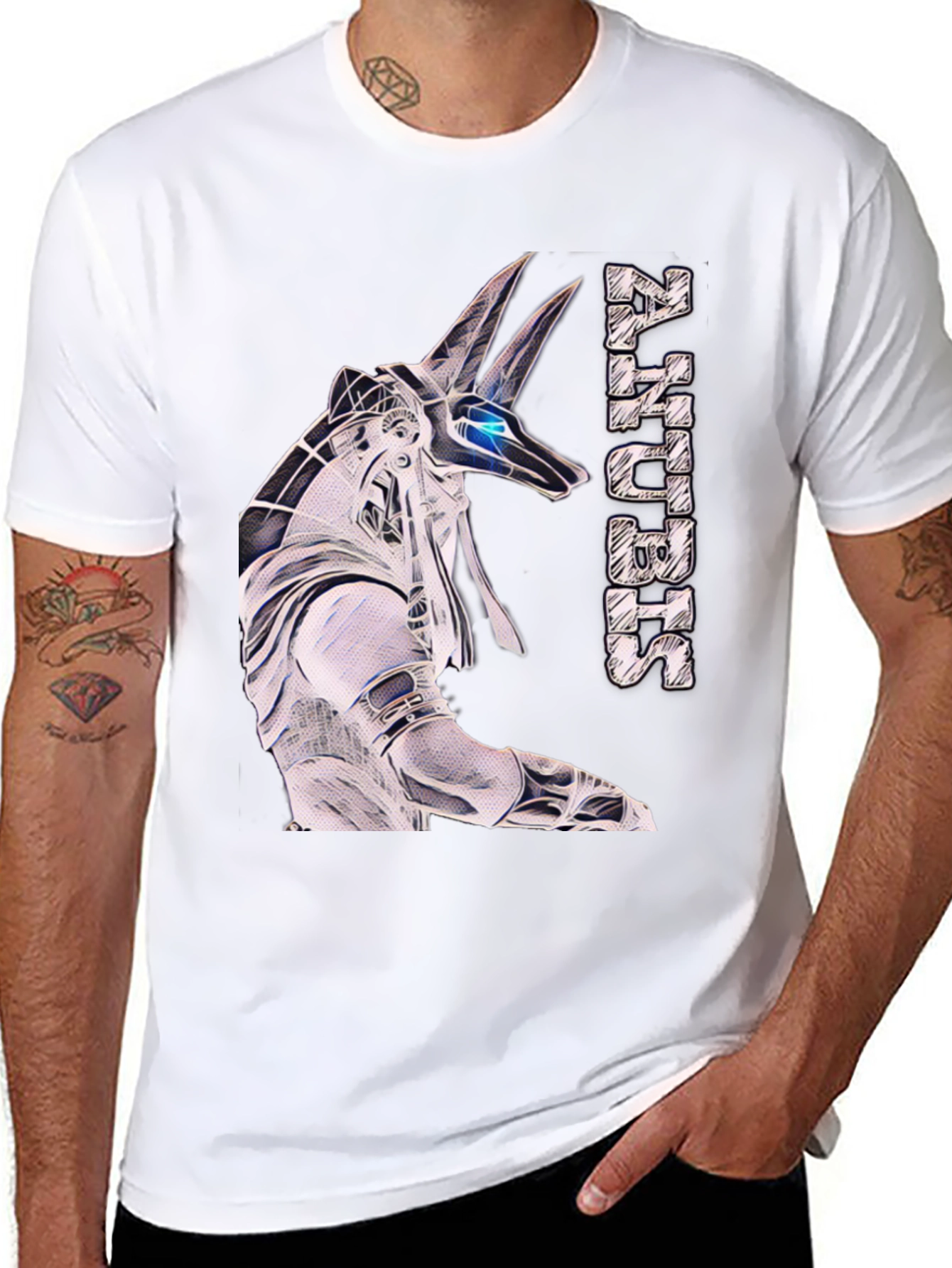Anubis Graphic Tee - Egyptian God Style