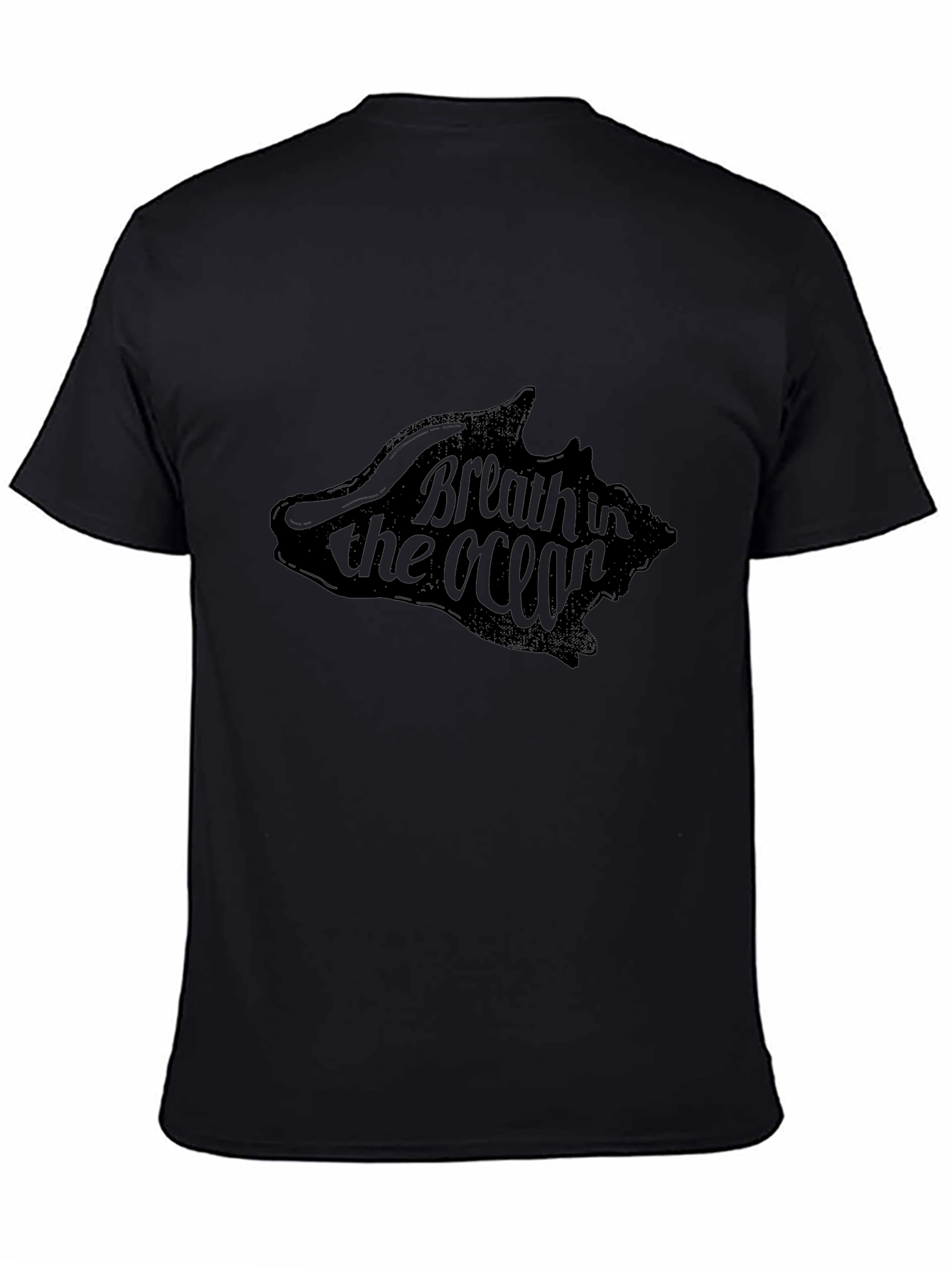 Breath in the Ocean Graphic Tee - Black