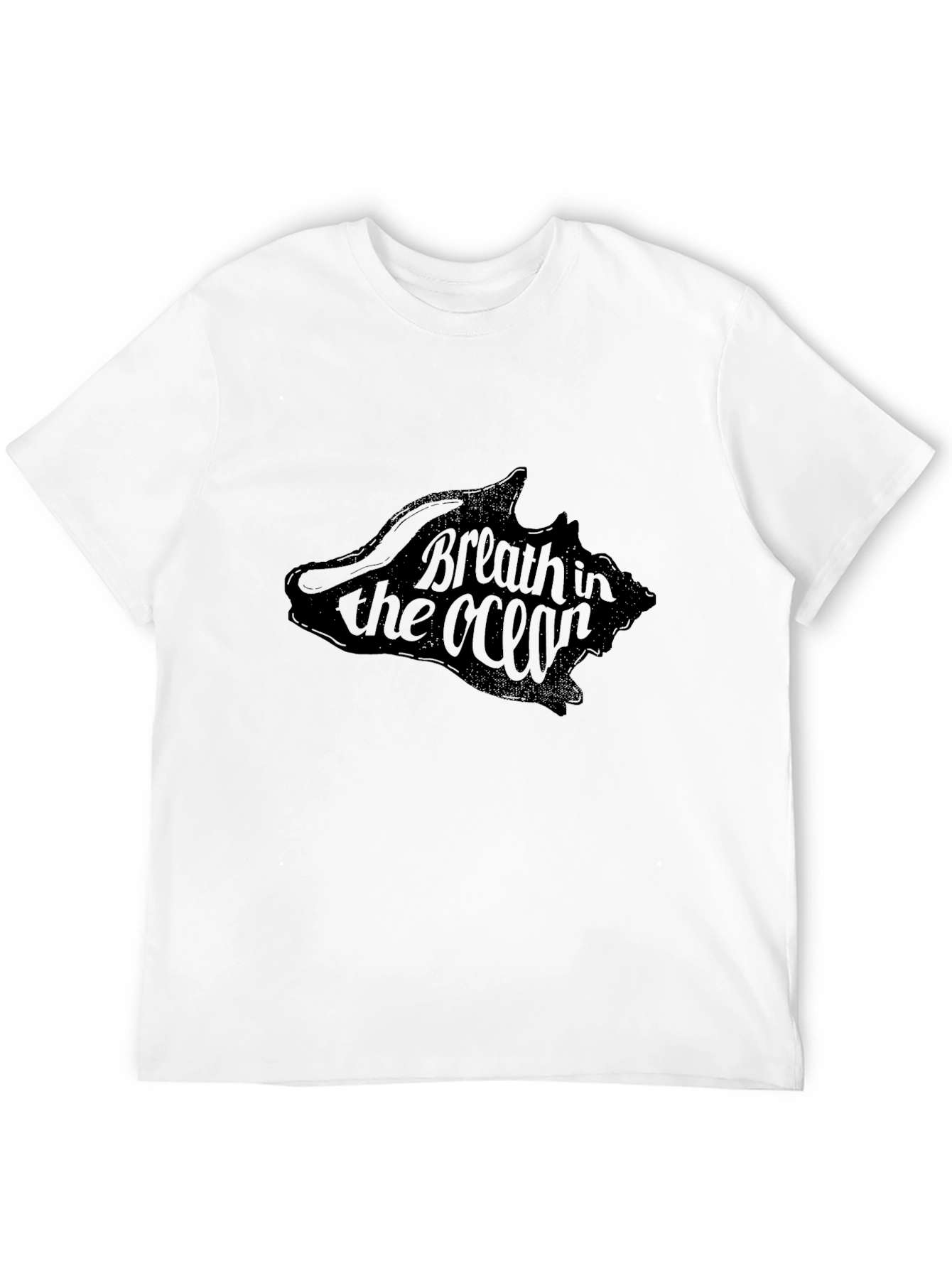 Breath in the Ocean Graphic Tee - Black