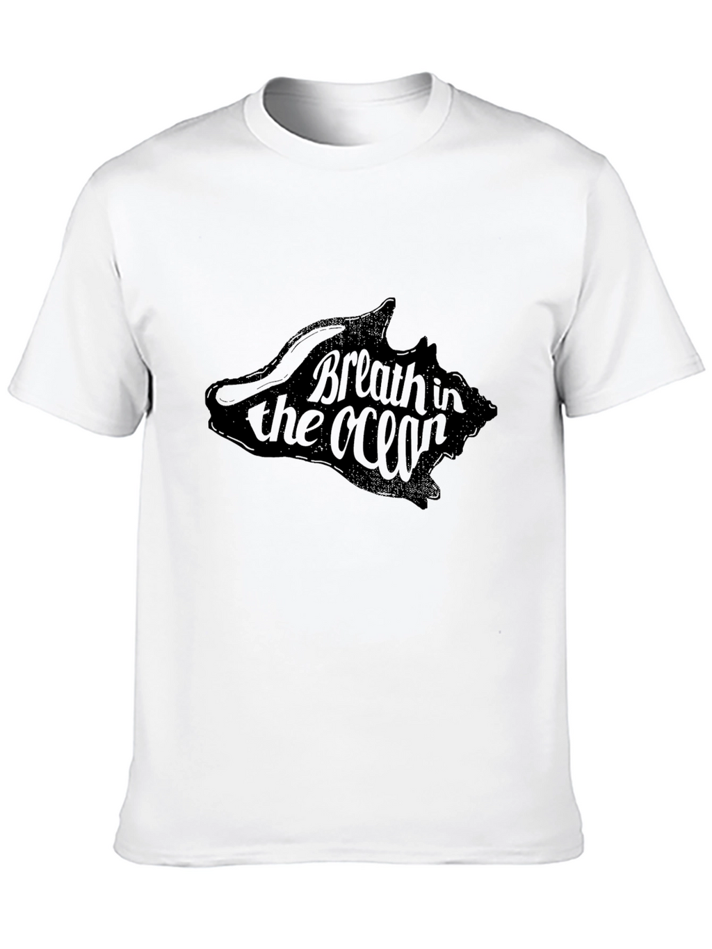 Breath in the Ocean Graphic Tee - Black